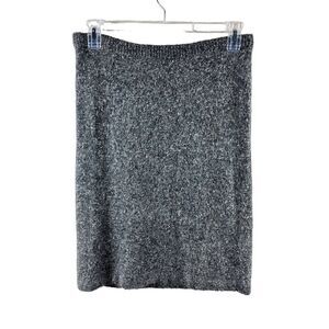 Vintage Gantos Lambswool Silk Blend Pull On Pencil Skirt Size Large Marled Gray
